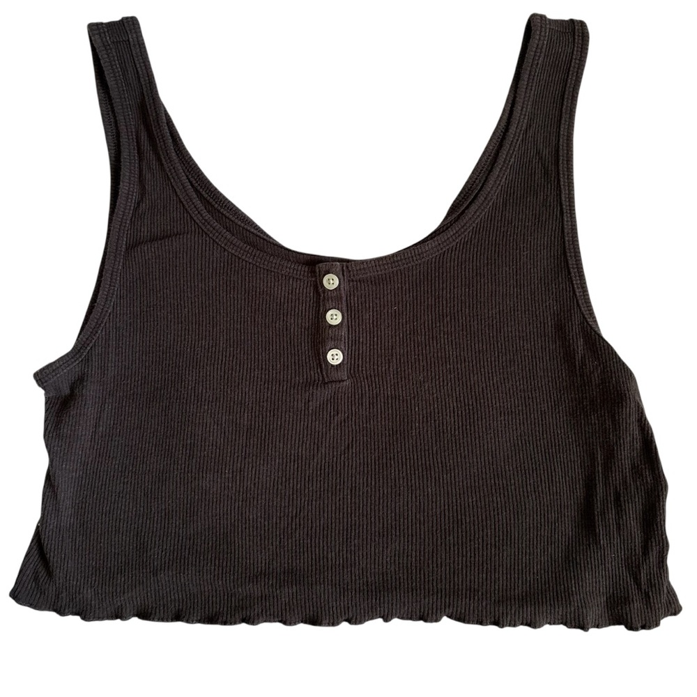 AE Henley Crop Tank Top